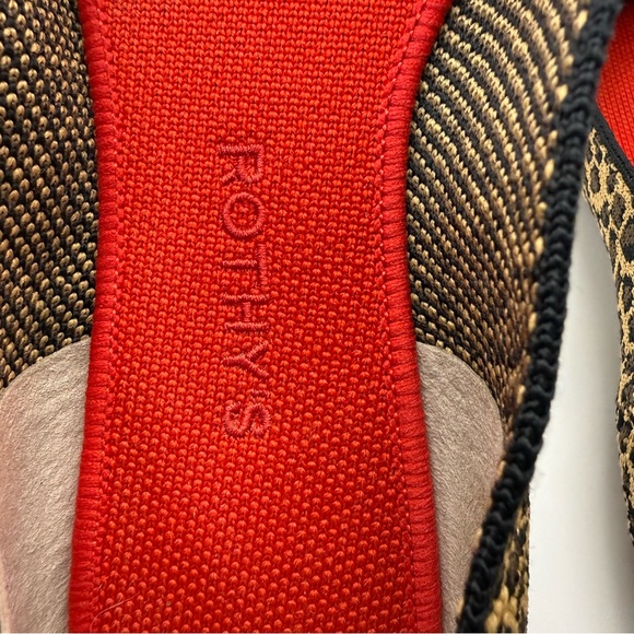 Rothy’s The Point Little Cat Leopard Knit Flats Women’s Size 12 Pointed Toe - Picture 9 of 12
